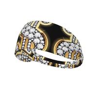 Fascia per capelli alla moda con simbolo del dollaro d'oro per lo sport, comoda e versatile per l'estate, ciclismo, yoga e altro ancora