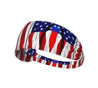 Fascia per capelli alla moda con stampa bandiera degli Stati Uniti per lo sport, comoda e versatile per l'estate, ciclismo, yoga e altro ancora