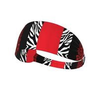 Fascia per capelli alla moda con stampa leopardata rossa e zebrata per lo sport, comoda e versatile per l'estate, ciclismo, yoga, ecc
