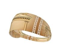 Fascia per capelli alla moda per sport, con stampa di edifici antichi, elastica, ideale per yoga, corsa e altro