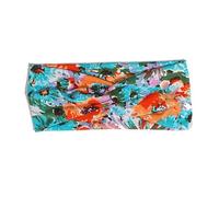 Fascia per capelli all'uncinetto con stampa floreale leopardata fascia sportiva tie-dye accessori per lo styling dei capelli per lo sport yoga stampa floreale 1