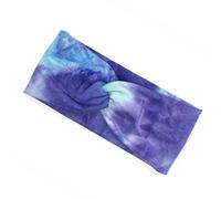 Fascia per capelli all'uncinetto con stampa leopardata Sport Stretch Tie-dye Fascia per il sudore Accessori per lo styling dei capelli per lo sport Corsa Tie-dye 1