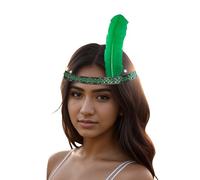 Fascia per Capelli Anni 20 Copricapo Vintage con Piume Arcobaleno Accessori Anni 60 Accessori Parrucchiera Headband Donna Mossi Accessori Fascia Bigodino Accessori Acconciature Acconciature Sposa