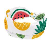 Fascia per capelli antiscivolo, alla moda, da donna, con nodo incrociato, per l'estate, con ananas e anguria, ampia fascia per capelli per allenamento, sport, yoga