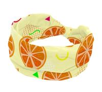 Fascia per capelli arancione da donna, larga, morbida, elastica, assorbe il sudore, sport, yoga, allenamento, fascia per capelli annodata