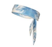 Fascia per capelli bianca con luce e ombra, per sport e raffreddamento, fascia per capelli neutra a doppia faccia, per corsa, fitness, karate, yoga, calcio