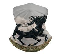 Fascia per Capelli Black And White Horses Running Sportiva Ghetta Elastico Cerchietto per Capelli per Uomo Donna 26X30cm