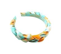 Fascia Per Capelli Bohemian Women Hair Hoop Color Color Color Tie-Dye Fascia intrecciata Party Bandana Fascia Per Capelli Donna(BL)