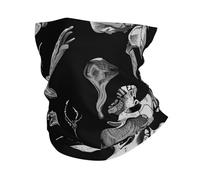 Fascia per Capelli Bones And Skulls Vintage Anal Black Versatili Ghetta da Collo Durevole Sciarpa a Mezza Faccia per Yoga Bambini 26X30cm