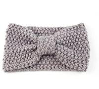 Fascia per Capelli Calda da Donna Fascia Elastica per Capelli Lavorata a Maglia all'Uncinetto Scalda Orecchie Invernale Stile grigio2