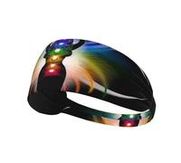 Fascia per capelli Chakra Triplice Dea, fascia elastica unisex, fascia traspirante per sport, corsa, yoga.