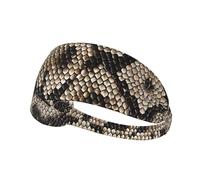 Fascia per capelli classica con stampa in pelle di serpente, fascia per capelli antiscivolo, mantiene il sudore lontano dagli occhi, per yoga, palestra e allenamento