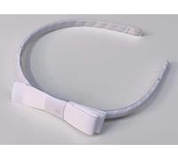 Fascia per capelli classica per bambine, fatta a mano, per scuola, matrimonio, compleanno, feste, oltre 20 colori (bianco)