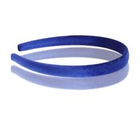 Fascia per capelli, colore blu reale, accessorio per capelli in velluto, fascia per capelli con fiocco e clip per capelli, con comodo coltello imbottito, tinta unita, per donne, ragazze e bambini