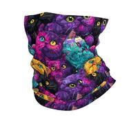 Fascia per capelli Colorful Cat Face Print Copricapo a mezza faccia