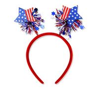 Fascia per capelli con bandiera americana, 4 luglio, rosso, bianco e blu, per il 4 luglio, per il giorno dell'indipendenza degli Stati Uniti, accessori patriottici da donna