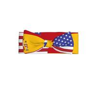 Fascia per capelli con bandiera americana della Spagna per bambine appena nate, morbida ed elastica, regolabile, per bambini da 0 a 24 mesi