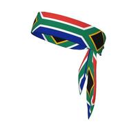 Fascia per capelli con bandiera del Sudafrica per donne e uomini, elegante cravatta sportiva, adatta per varie attività sportive