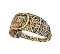 Fascia per capelli con calendario azteco e Maya, fascia elastica unisex, fascia traspirante per sport, corsa, yoga.