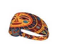 Fascia per capelli con calendario azteco e Maya, fascia elastica unisex, fascia traspirante per sport, corsa, yoga.