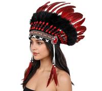 Fascia per capelli con cappello tribale indiano, luminoso, per cosplay, con tessuto morbido, per occasioni uniche e fotografie, facile da usare