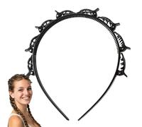 Fascia per capelli con clip, fascia per capelli, per donne, strumento Weave Pons dentato, per tornanti intrecciati, viaggi, lavoro, casa, touch, US