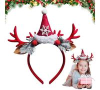 Fascia per capelli con corna di cervo, fascia per capelli con corna di cervo - Cerchietto per capelli cosplay di Natale, per copricapo con fascia per capelli natalizi per decorazione, cerchio