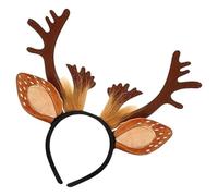 Fascia Per Capelli Con Corna Di Renna - Accessorio Natalizio Con Orecchie Di Cervo, Cappello Boppers | Comoda Fascia Per Costumi Da Vacanza, Orecchie Di Animali Festive, Travestimenti Da Festa,