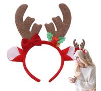 Fascia Per Capelli Con Corna Natalizie | Fascia Per Capelli Delle Feste, con Corna di Renna - Per Matrimonio Viaggio Vacanza Picnic Barbecue Festa Nel Giardino Incontro Cena Palco