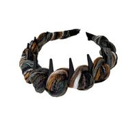 Fascia per capelli con denti - Pettini per capelli non scivolosi, alla , larghe fasce per capelli per donne avvolte in filato, per il trucco, la casa, i viaggi, gli eventi, le feste