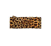 Fascia per capelli con fiocco a righe su leopardi, per bambine, in poliestere morbido ed elastico, perfetta per neonati, 0-6 mesi, regalo per bambini, accessorio fotografico