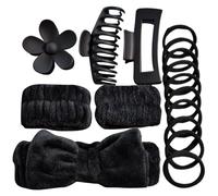 Fascia per capelli con fiocco assorbente con ornamenti per braccialetti per la cura della pelle delle donne accessori elastici per capelli per lavaggio e trucco