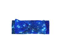 Fascia per capelli con fiocco blu con stelle brillanti, un accessorio per capelli per neonati e neonati, adatta per bambini da 0 a 6 mesi