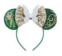 Fascia per capelli con fiocco con paillettes per bambini, in morbido tessuto, comoda per giocare al parco divertimenti o da indossare tutti i giorni