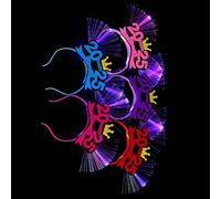 Fascia per capelli con fiocco di Capodanno Light Up Stage 2025 Copricapo Arco Festa di Natale Puntelli Nuovo Anno Presente Fascia Illuminare Accessori Per Capelli Per Le Donne