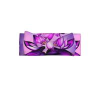 Fascia per capelli con fiocco di loto viola, accessorio per capelli con fiocco per bambini, adatto per neonati, neonati e uso quotidiano
