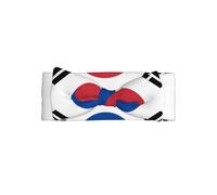 Fascia per capelli con fiocco e bandiera della Repubblica di Corea per neonati. Leggera e comoda, tiene caldo