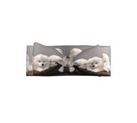 Fascia per capelli con fiocco per bambini con motivo Little White Dogs, un accessorio per capelli per neonati e neonati, adatta per bambini da 0 a 6 mesi