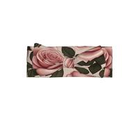Fascia per capelli con fiocco rosa con rose, accessorio per capelli, adatto per neonati, neonati e uso quotidiano