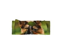 Fascia per capelli con fiocco stampato con pastore tedesco, accessorio per capelli, adatto per neonati, neonati e bambini piccoli