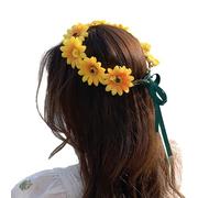 Fascia per capelli con fiore in stile bohémien, regolabile, decorazione per capelli da donna, per sposa, matrimonio, fascia regolabile per tutte le dimensioni della testa
