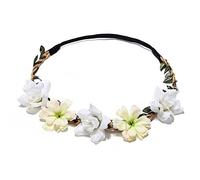 Fascia per capelli con fiori di rosa per vacanze al mare elegante fascia floreale per vacanze accessori per capelli da sposa