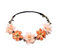 Fascia per capelli con fiori di rosa per vacanze al mare elegante fascia floreale per vacanze accessori per capelli da sposa