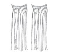 Fascia per capelli con frange con pettine strass testa festa in maschera copricapo copricapo catena scena puntelli copricapo