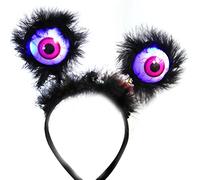 Fascia per capelli con luci a LED per Halloween Creativo Horror Occhi Pipistrelli Fasce per capelli per la testa Boppers Regali Per Bambini Adolescenti Fasce Led