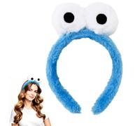 Fascia per capelli con mostri, in peluche, per Halloween, con occhi grandi | Accessorio per Halloween, in peluche, motivo cartone animato, occhi grandi, copricapo