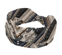 Fascia per capelli con motivo etnico orientale astratto, morbida, larga, per donne e ragazze, fascia elastica con nodo, fascia per capelli sportiva alla moda per allenamento, yoga, palestra, corsa