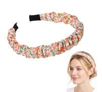 Fascia per capelli con motivo floreale all'alba, accessorio per capelli da giardino chic minimale con fiori color corallo, arancione, albicocca-rosa, per donne e ragazze, per pendolarismo e feste (mix