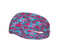 Fascia per capelli con nastro rosa per la consapevolezza del cancro al seno, unisex, alla moda, assorbe il sudore, fascia decorativa per capelli, per corsa, yoga, palestra