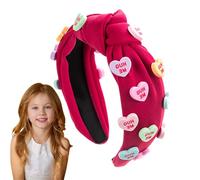 Fascia per capelli con nodo a cuore d'amore, fasce per capelli con nodo largo, Fascia per il lavaggio del viso con fascia per spa per San, Decori stagionali, impacchi per capelli con cuore